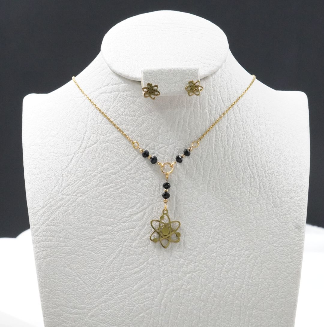 Miniatura 3 de JUEGUITO CORBATIN MURANO ATOMO NEGRO